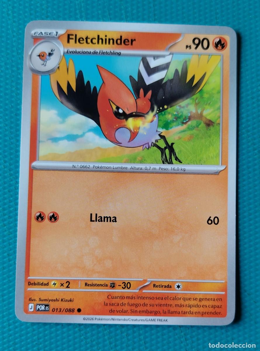 Trading cards: CARTA POKEMON EN ESPA&Ntilde;OL - FLETCHINDER 013 / 088 - FASE 1 - ORIGINAL - NUEVA MD MINT
