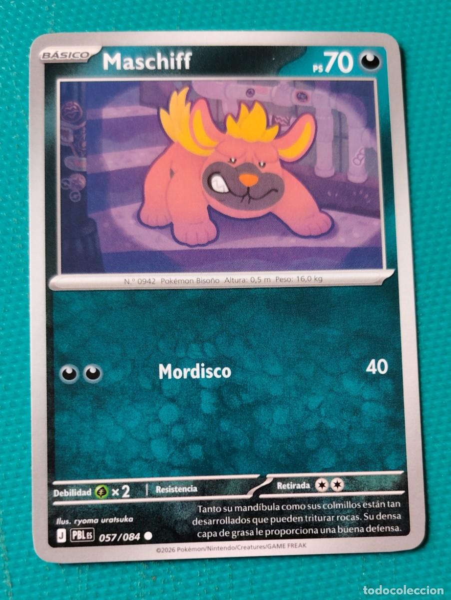 Trading cards: CARTA POKEMON EN ESPA&Ntilde;OL - MASCHIFF 057 / 084 - BASICO - ORIGINAL - NUEVA MD MINT