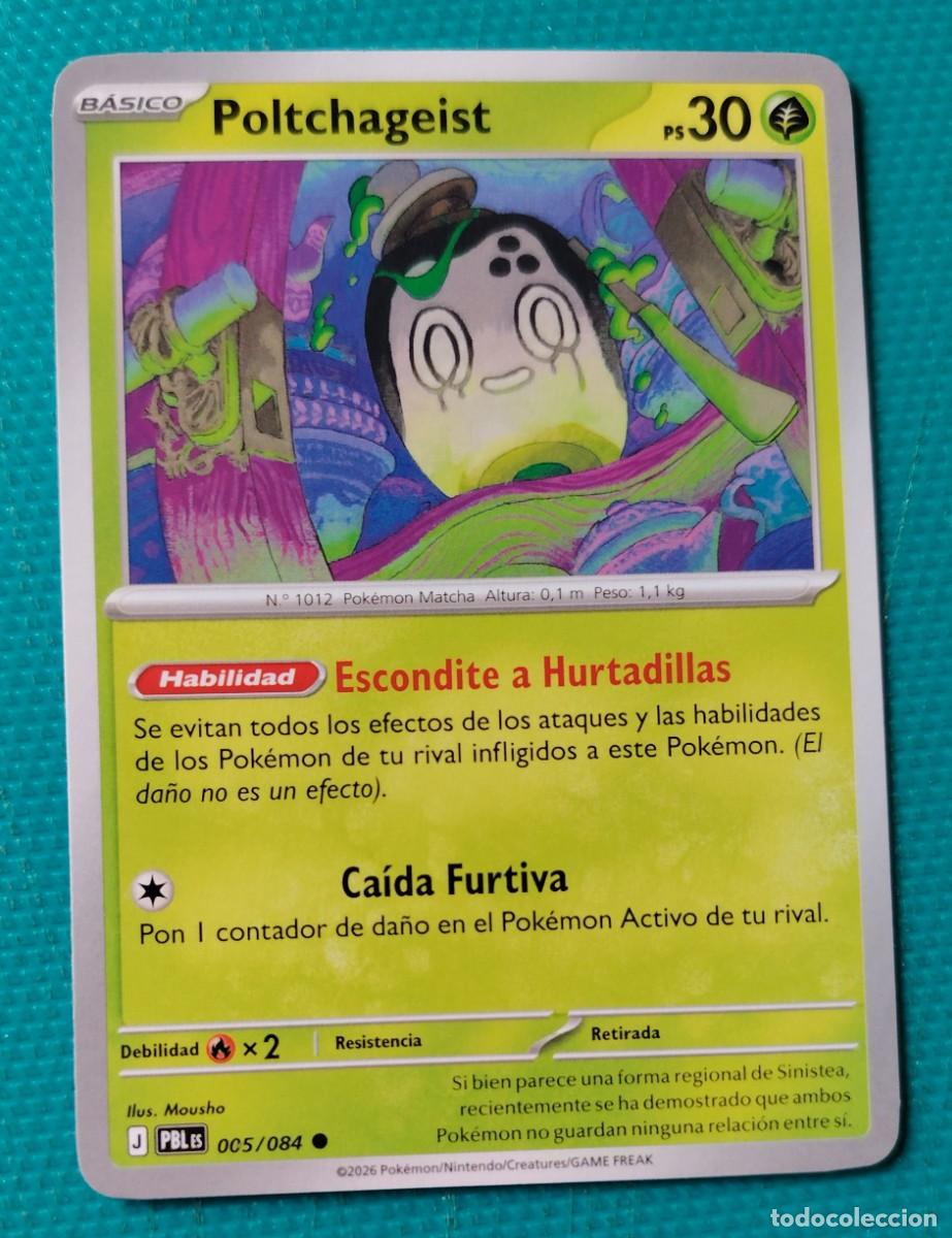 Trading cards: CARTA POKEMON EN ESPA&Ntilde;OL - POLTCHAGEIST 005 / 084 - BASICO - ORIGINAL - NUEVA MD MINT