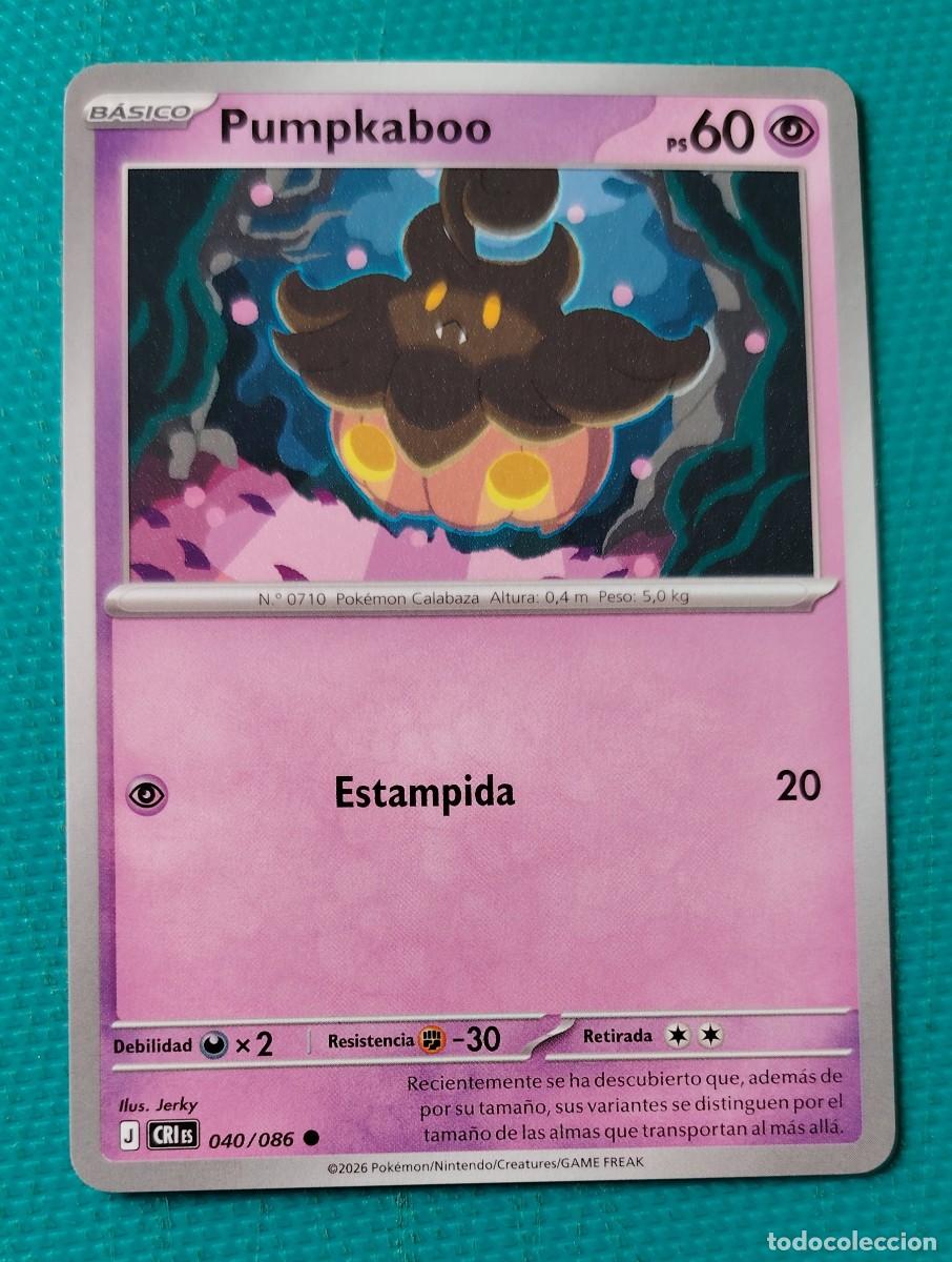 Trading cards: CARTA POKEMON EN ESPA&Ntilde;OL - PUMPKABOO 040 / 086 - BASICO - ORIGINAL - NUEVA MD MINT