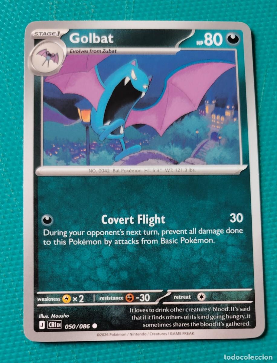 Trading cards: CARTA POKEMON EN INGLES - GOLBAT 050 / 086 - FASE 1 - ORIGINAL - NUEVA MD MINT