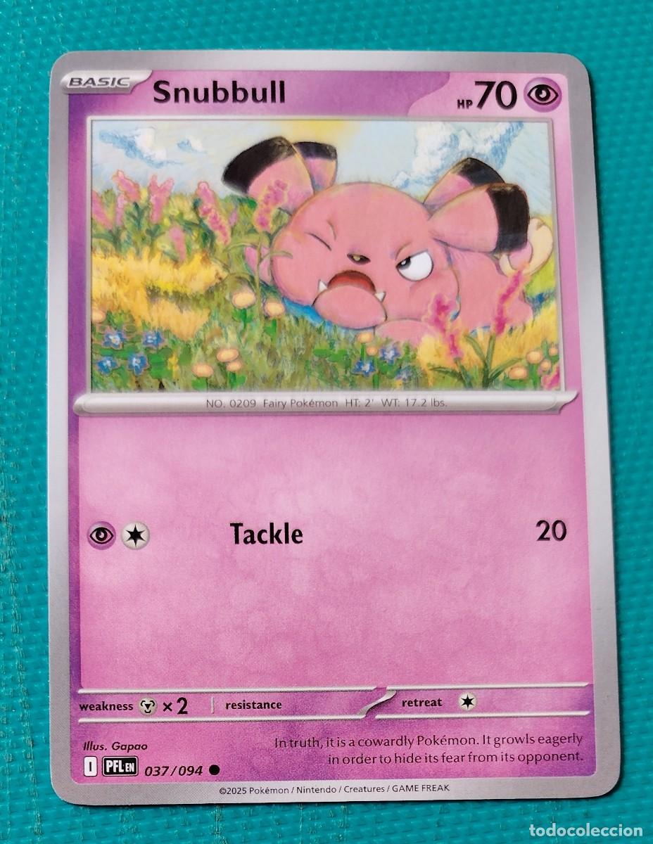 Trading cards: CARTA POKEMON EN INGLES - SNUBBULL 037 / 094 - BASICO - ORIGINAL - NUEVA MD MINT