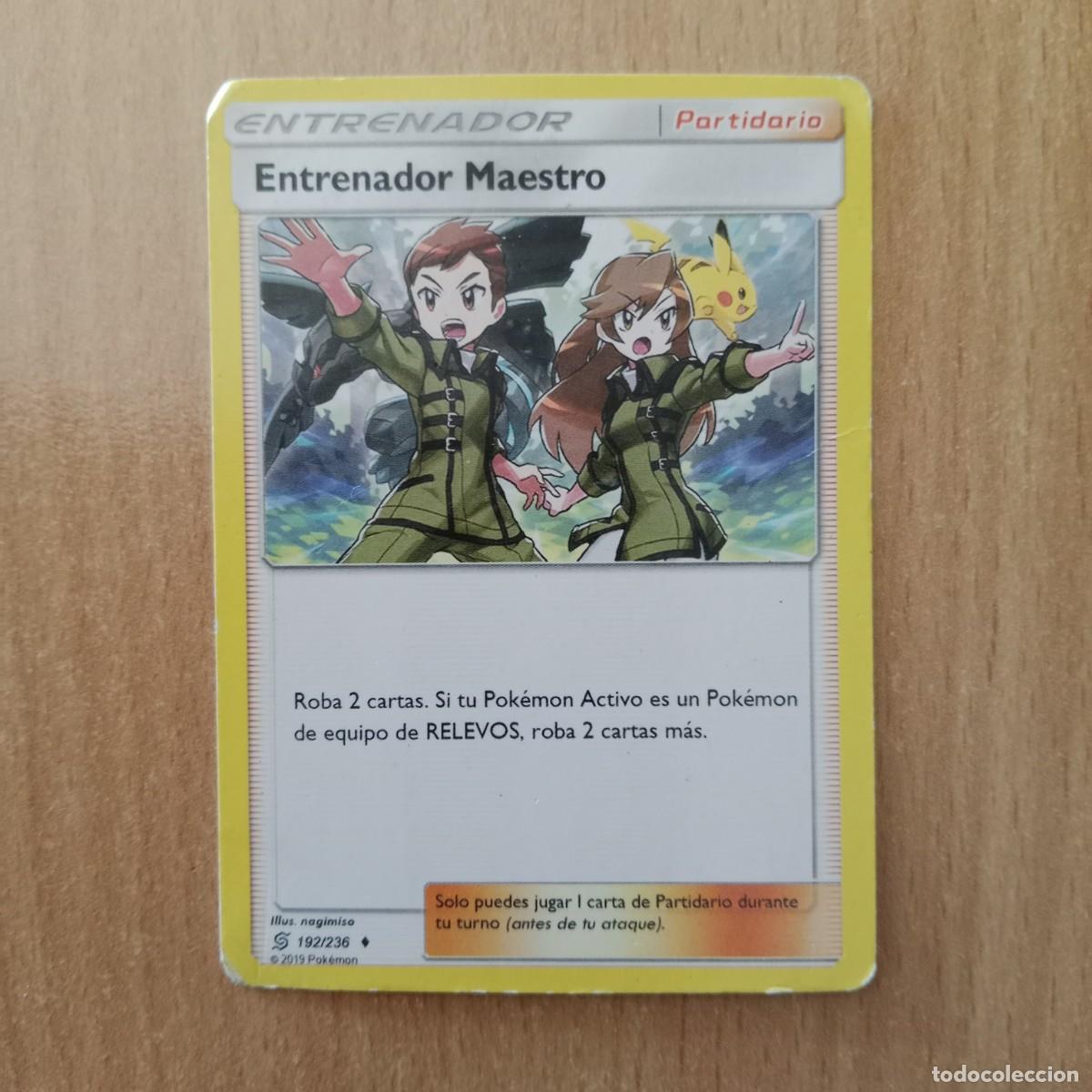 Trading cards: ENTRENADOR MAESTRO N&ordm; 192/236 - CARTA POK&Eacute;MON- SOL Y LUNA (TCG) MENTES UNIDAS - ENTRENADOR P. -2019.