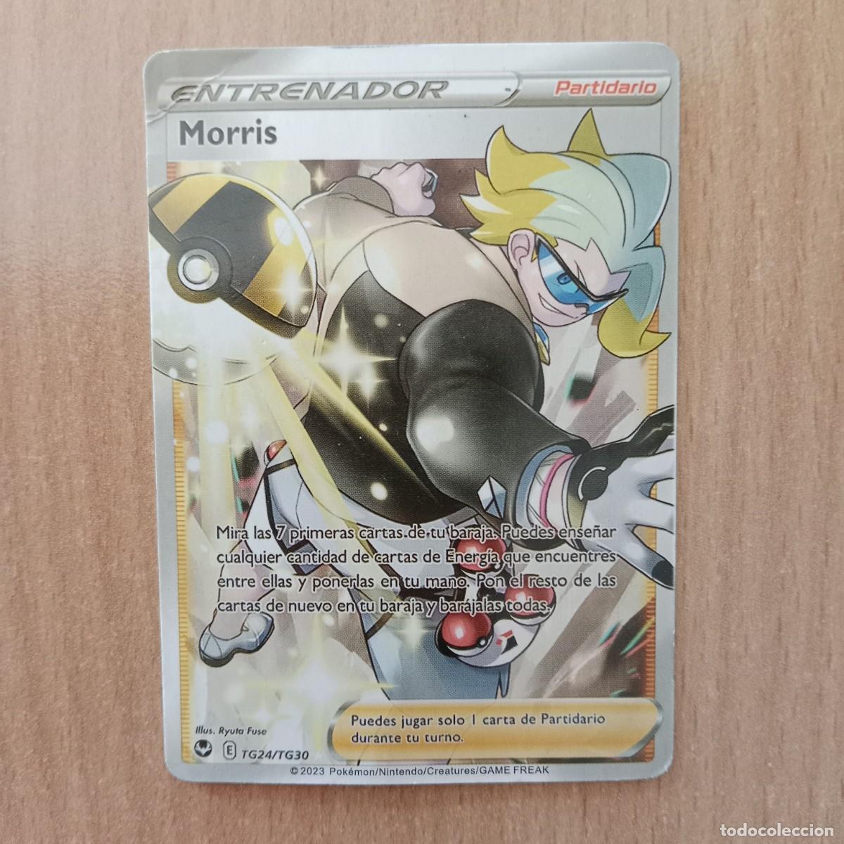 Trading cards: MORRIS N&ordm; TG24/TG30 - CARTA POK&Eacute;MON FULL ART - ESPADA Y ESCUDO (TCG) TEMPESTAD PLATEADA ENTREN. 2023