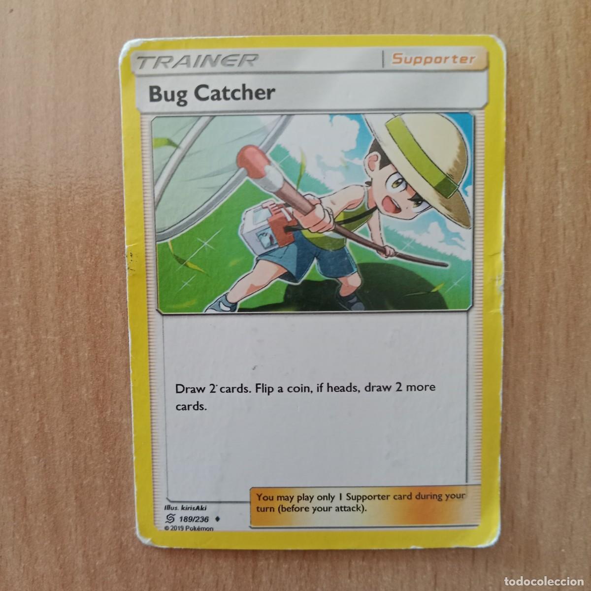 Trading cards: BUG CATCHER CAZABICHOS N&ordm; 189/236 - CARTA POK&Eacute;MON - SOL Y LUNA (TCG) MENTES UNIDAS - ENTRENAD. 2019
