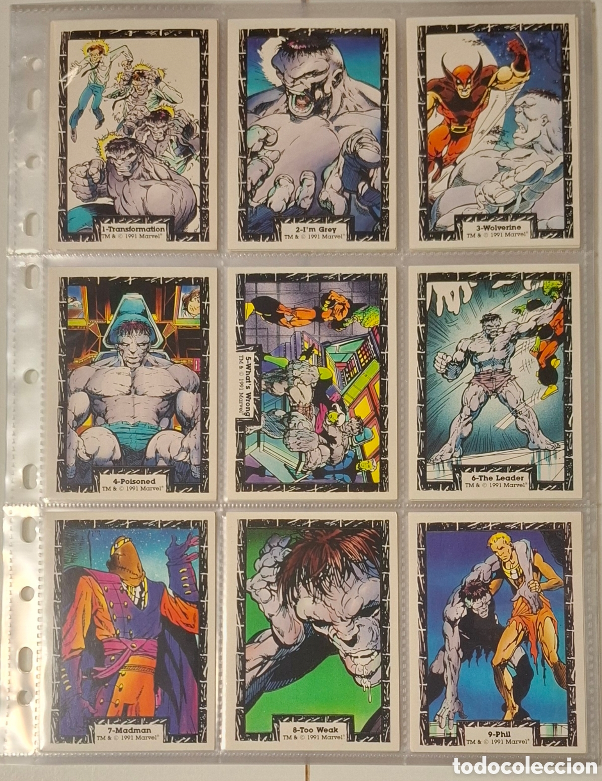 Trading cards: The Incredible Hulk card set completo 1991