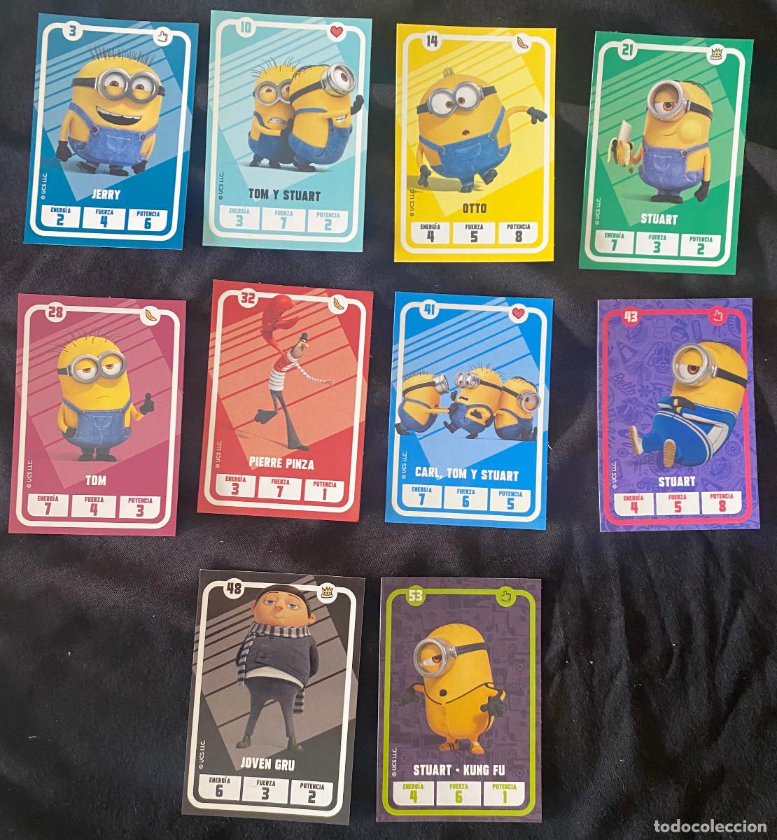 Trading cards: 10 trading cards de 'Minions'. Promocional de Carrefour. A&ntilde;o 2023. Como nuevas.