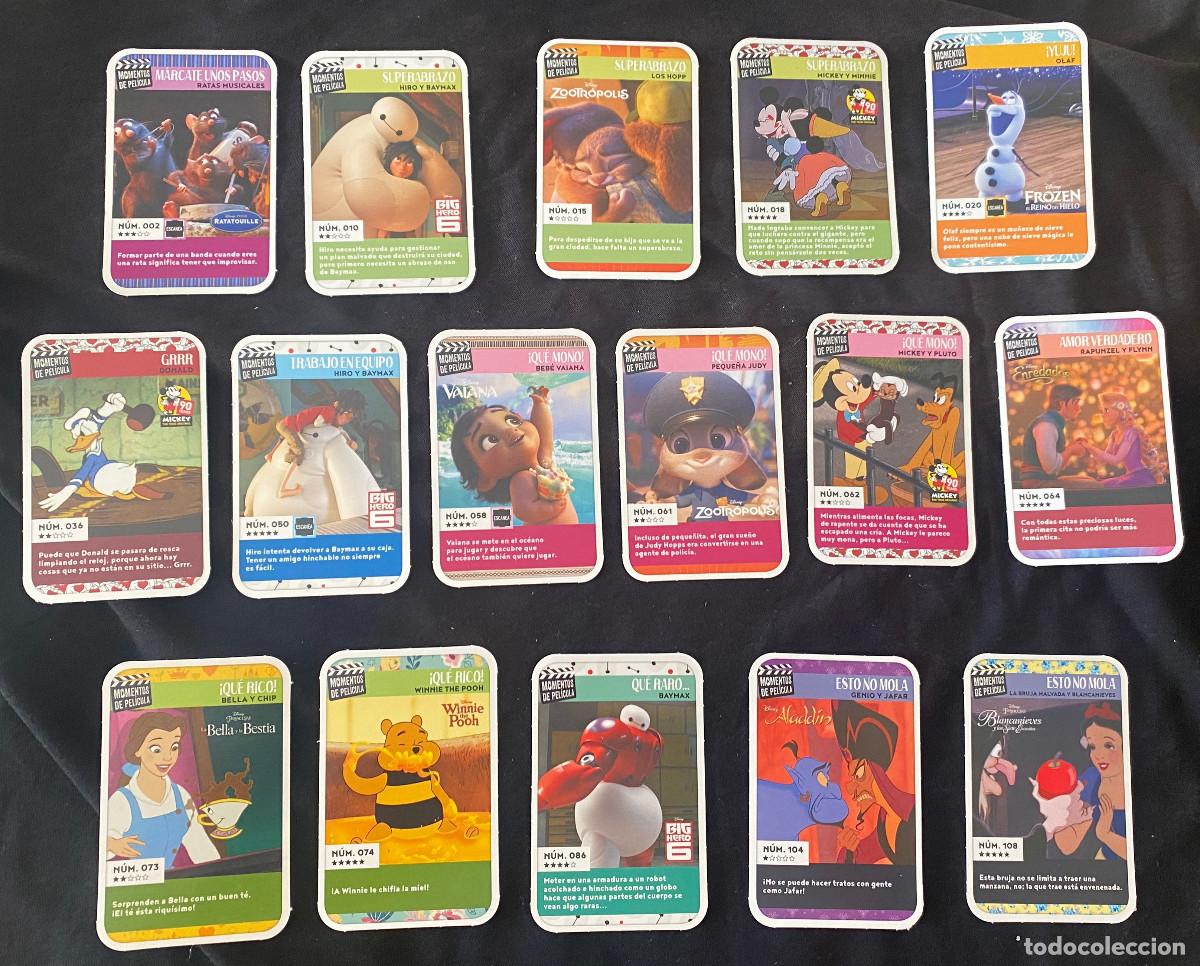 Trading cards: 16 trading cards de 'Momentos de Pel&iacute;cula Disney'. Promocional de Carrefour. A&ntilde;o 2019. Como nuevas.