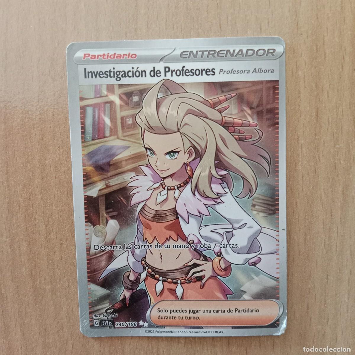 Trading cards: INVESTIGACI&Oacute;N PROFESORES - ALBORA N&ordm; 240/198 - CARTA POK&Eacute;MON - ESCARLATA Y PUR (TCG) - ENT.- 2023.