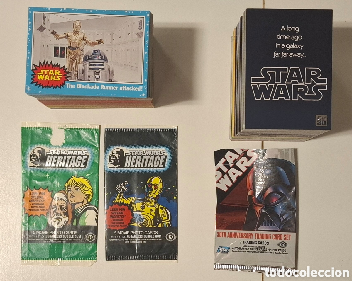 Trading cards: Star Wars Heritage y Star Wars 30th sets cards completos