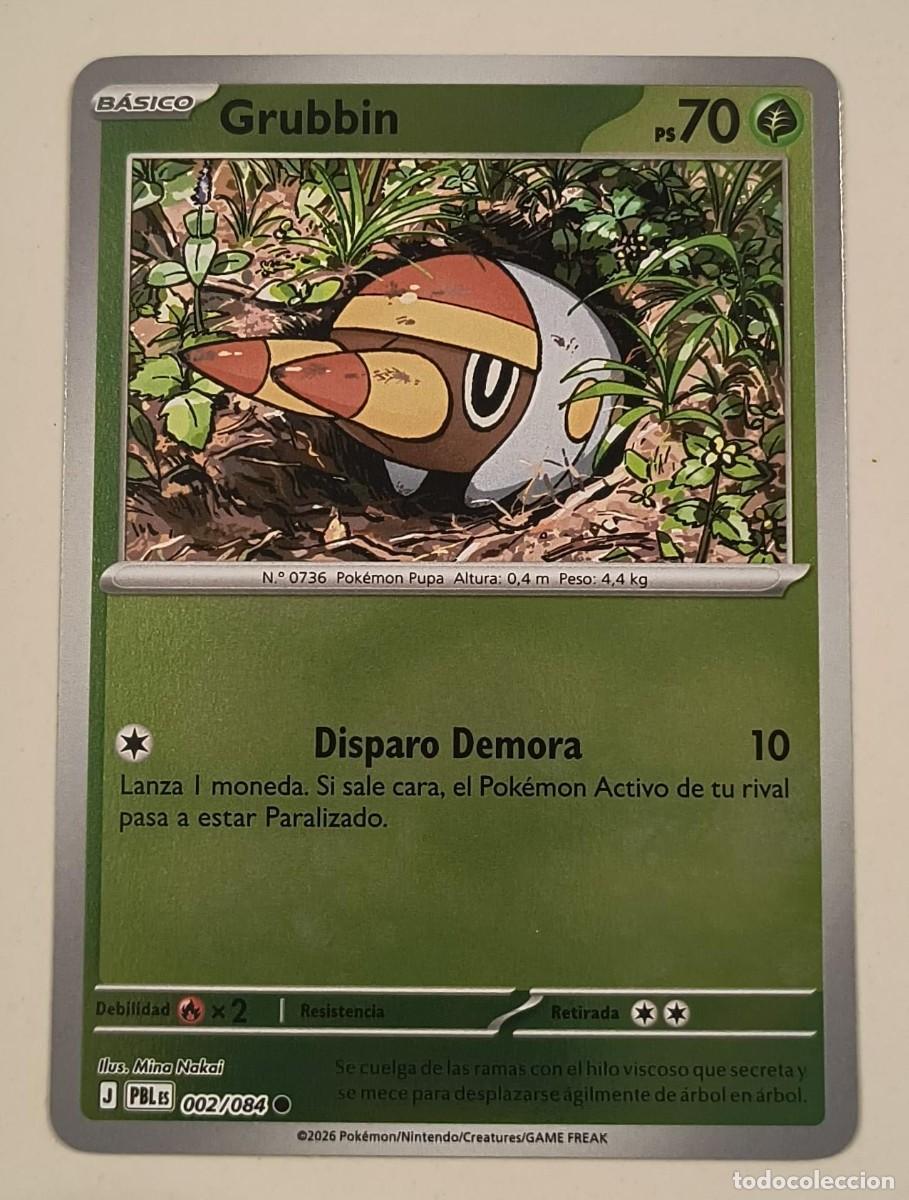 Trading cards: CARTA POKEMON GRUBBIN 2/84 - ESPA&Ntilde;OL - REVERSE - COLECCION OSCURIDAD ABSOLUTA - TRADING CARDS