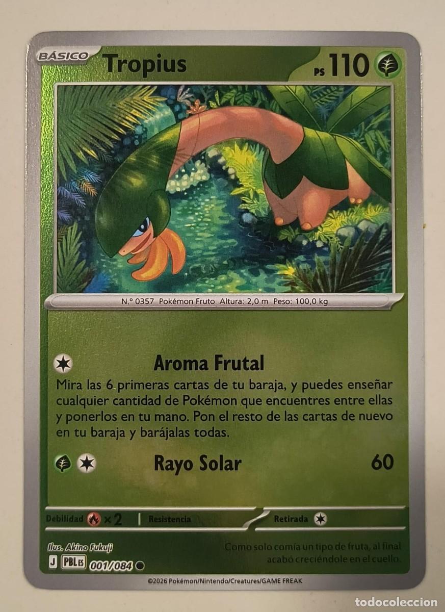 Trading cards: CARTA POKEMON TROPIUS 1/84 - ESPA&Ntilde;OL - REVERSE - COLECCION OSCURIDAD ABSOLUTA - TRADING CARDS