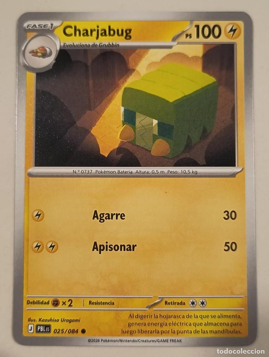 Cartes &agrave; &Eacute;changer: CARTA POKEMON CHARJABUG 25/84 - ESPA&Ntilde;OL - COLECCION OSCURIDAD ABSOLUTA - TRADING CARDS