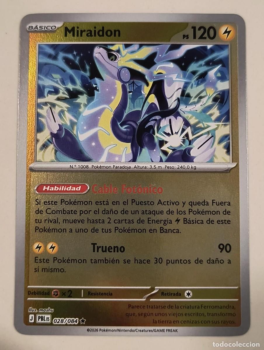 Trading cards: CARTA POKEMON MIRAIDON 28/84 - ESPA&Ntilde;OL - REVERSE - COLECCION OSCURIDAD ABSOLUTA - TRADING CARDS