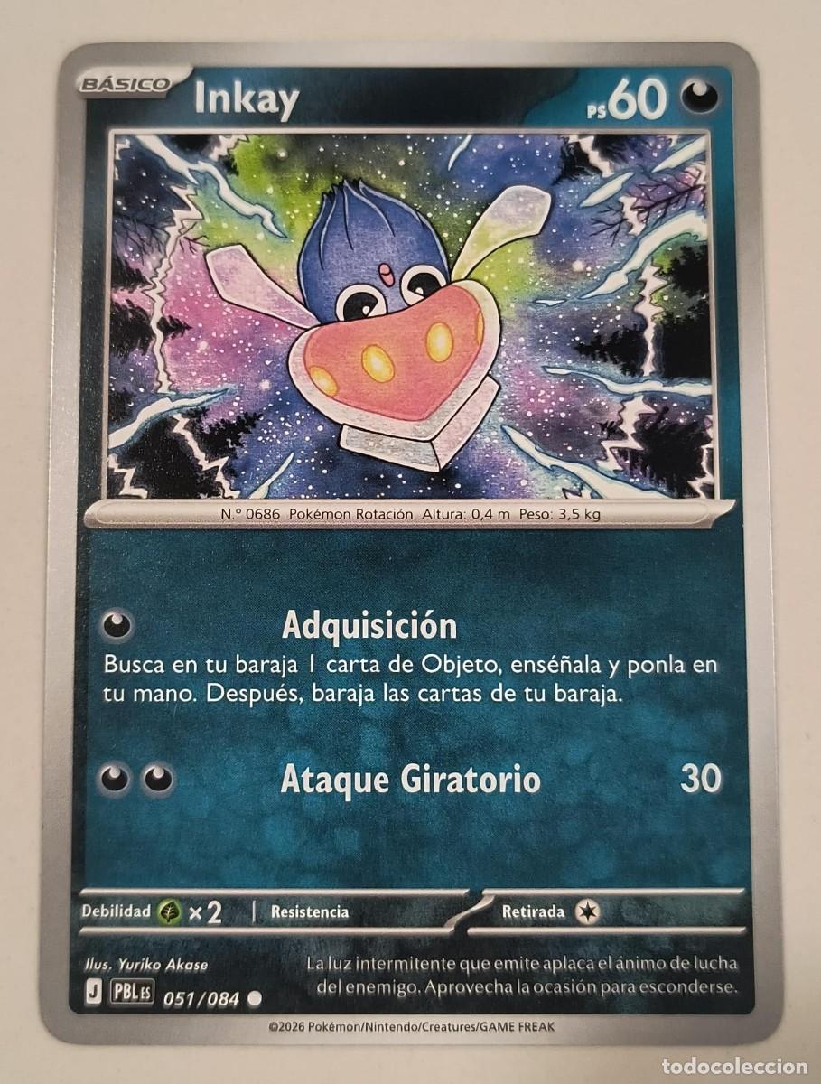 Trading Cards: CARTA POKEMON INKAY 51/84 - ESPA&Ntilde;OL - COLECCION OSCURIDAD ABSOLUTA - TRADING CARDS