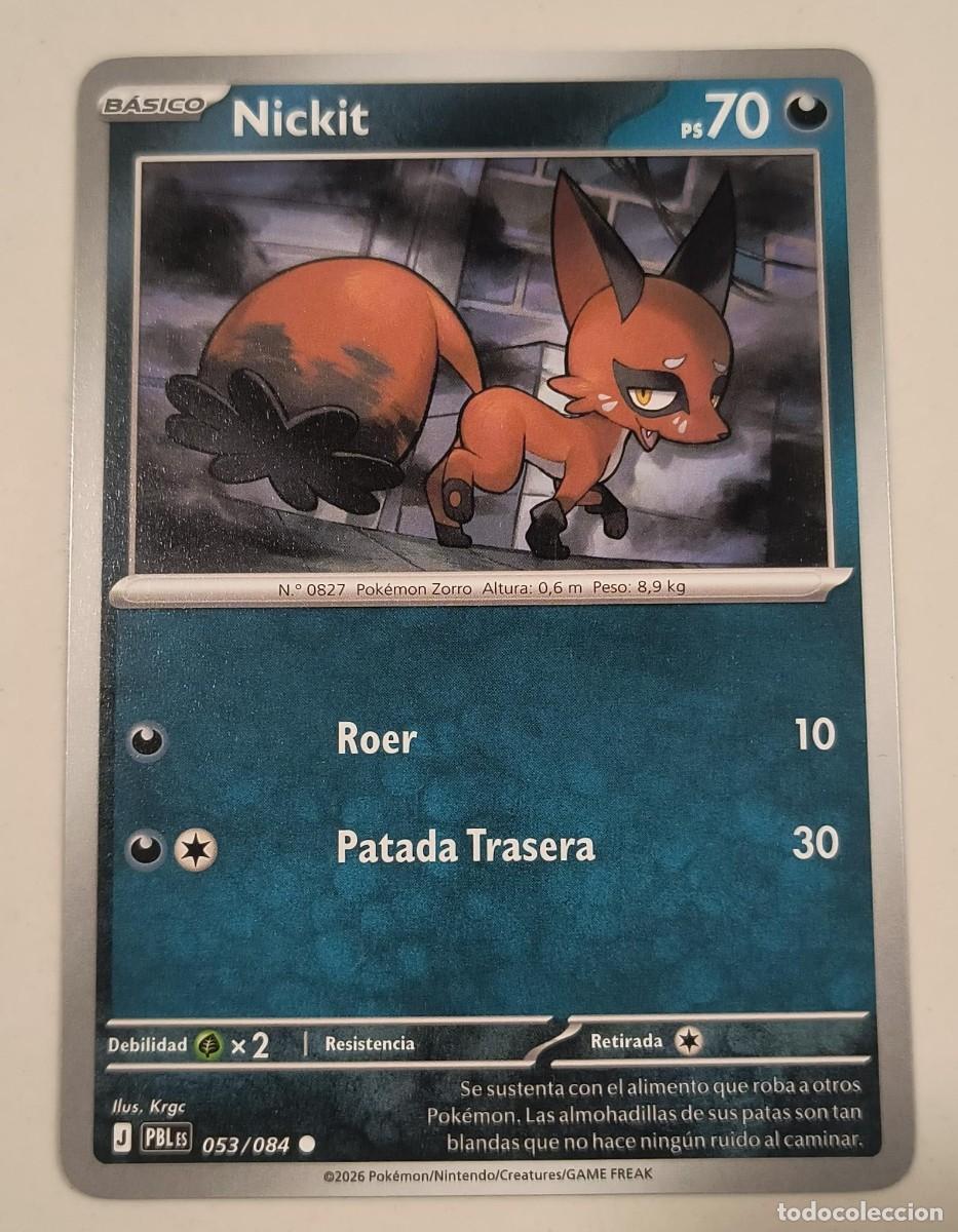 Trading cards: CARTA POKEMON NICKIT 53/84 - ESPA&Ntilde;OL - COLECCION OSCURIDAD ABSOLUTA - TRADING CARDS
