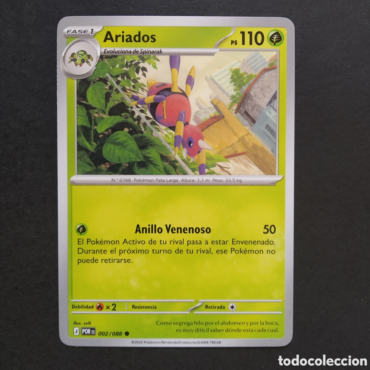 Trading Cards: CARTA TCG - N&ordm; 002 - ARIADOS - EQUILIBRIO PERFECTO - POK&Eacute;MON - EN ESPA&Ntilde;OL