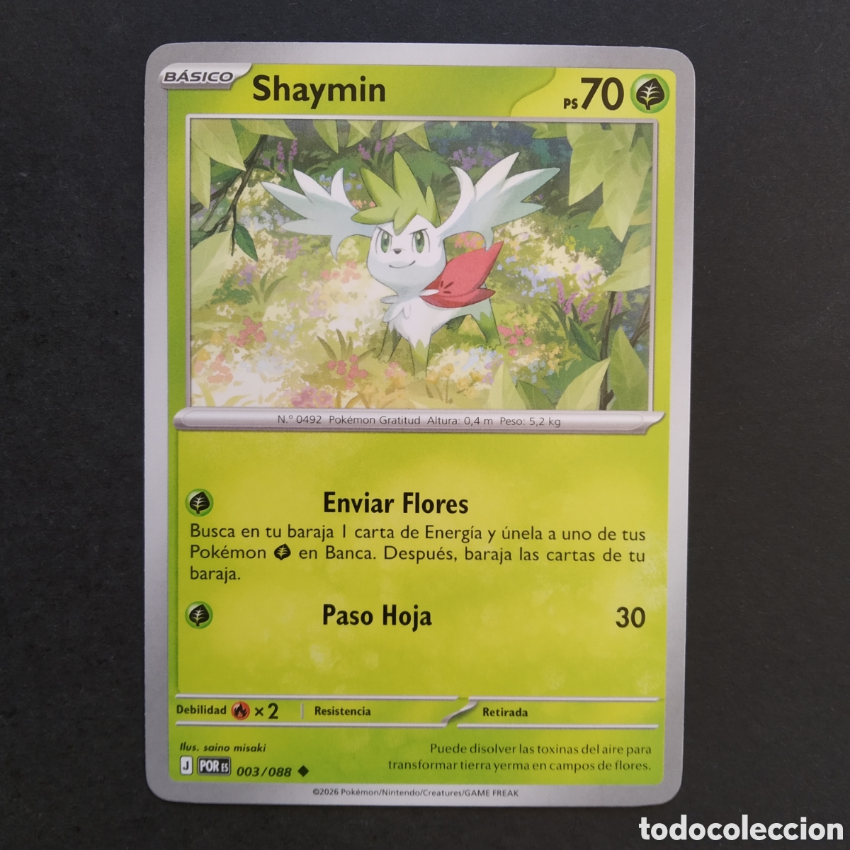 Trading cards: CARTA TCG - N&ordm; 003 - SHAYMIN - EQUILIBRIO PERFECTO - POK&Eacute;MON - EN ESPA&Ntilde;OL