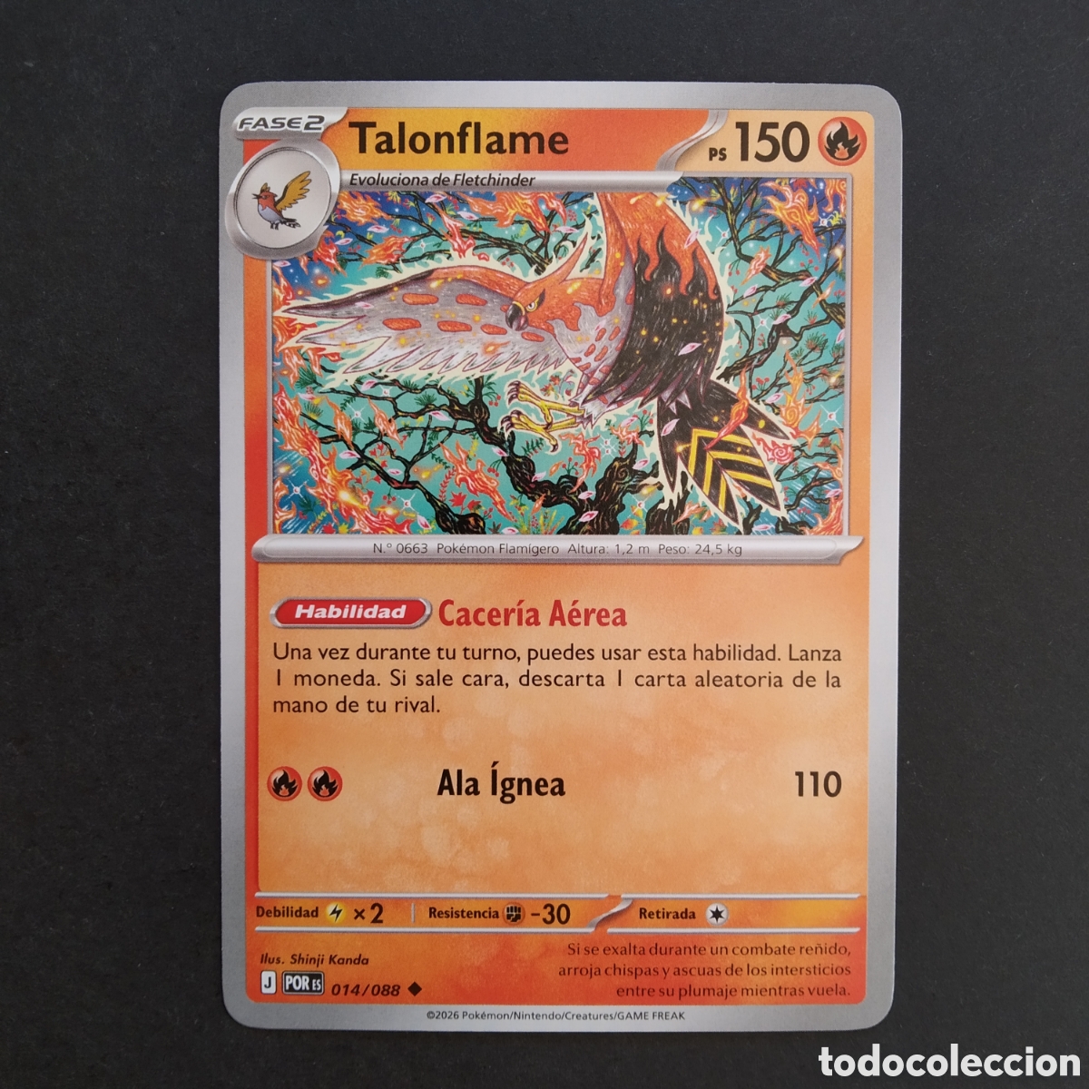 Trading cards: CARTA TCG - N&ordm; 014 - TALONFLAME - EQUILIBRIO PERFECTO - POK&Eacute;MON - EN ESPA&Ntilde;OL
