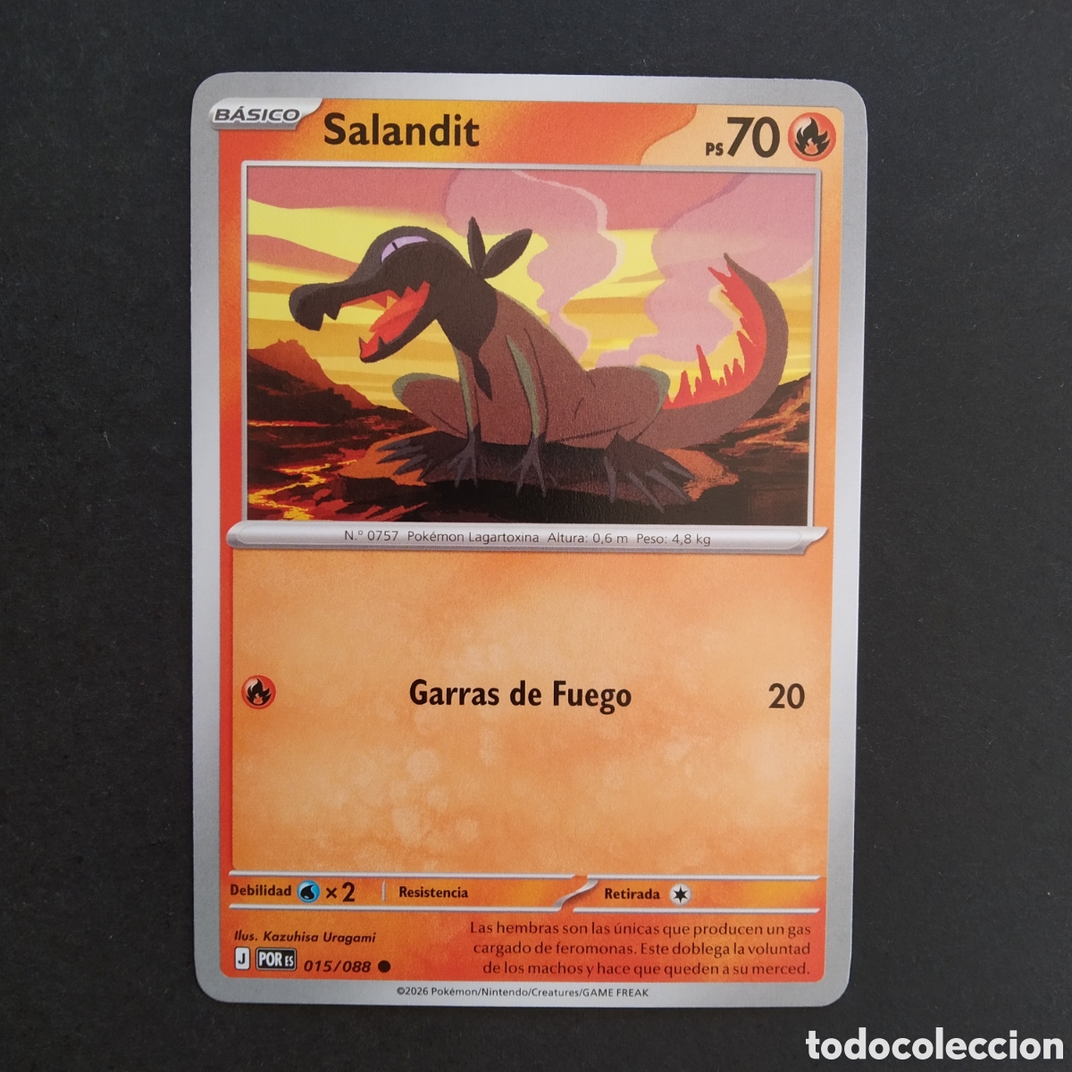 Trading cards: CARTA TCG - N&ordm; 015 - SALANDIT - EQUILIBRIO PERFECTO - POK&Eacute;MON - EN ESPA&Ntilde;OL