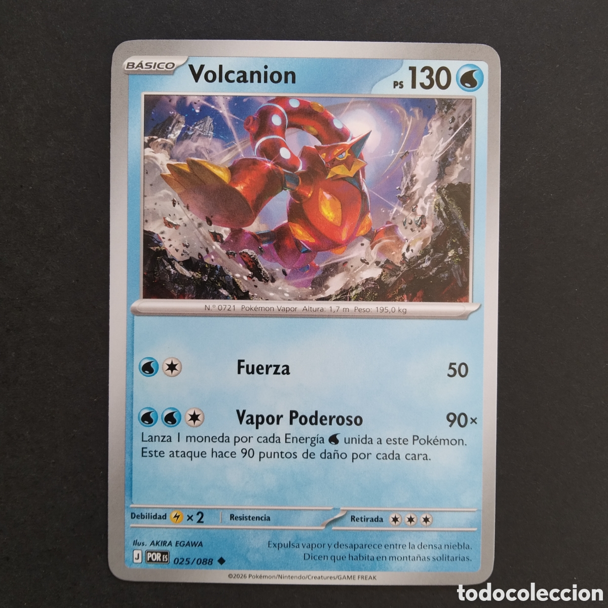Trading cards: CARTA TCG - N&ordm; 025 - VOLCANION - EQUILIBRIO PERFECTO - POK&Eacute;MON - EN ESPA&Ntilde;OL