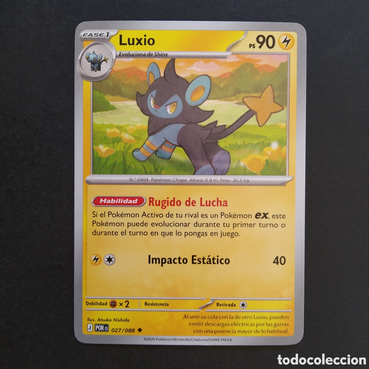 Trading cards: CARTA TCG - N&ordm; 027 - LUXIO - EQUILIBRIO PERFECTO - POK&Eacute;MON - EN ESPA&Ntilde;OL