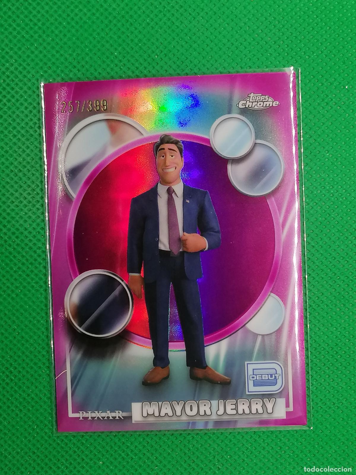Trading cards: 112 MAJOR JERRY DEBUT PIXAR NUMERADA /399 ⚽ TOPPS CHROME DISNEY 2026 ⚽
