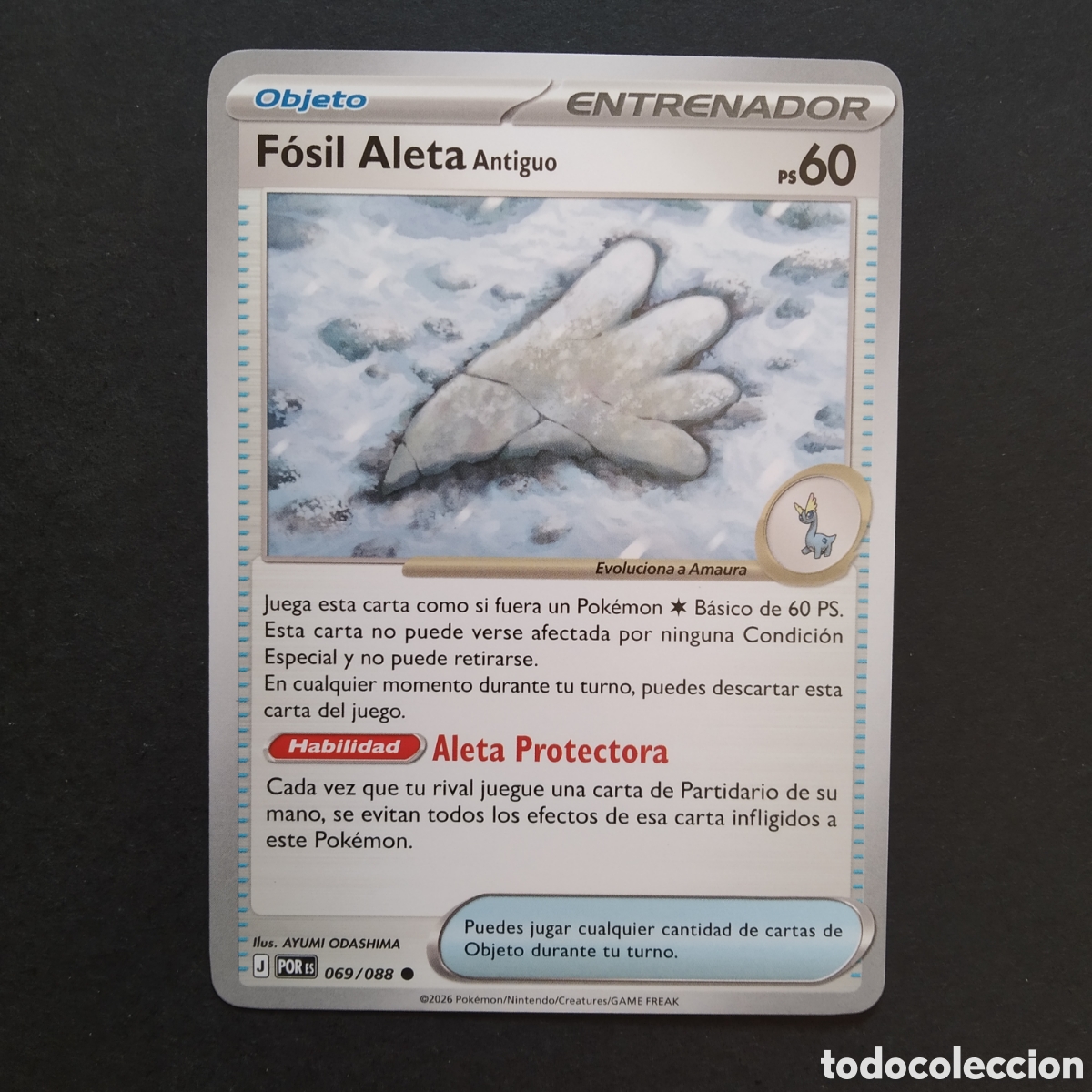 Trading Cards: CARTA TCG - N&ordm; 069 - F&Oacute;SIL ALETA ANTIGUO - EQUILIBRIO PERFECTO - POK&Eacute;MON - EN ESPA&Ntilde;OL
