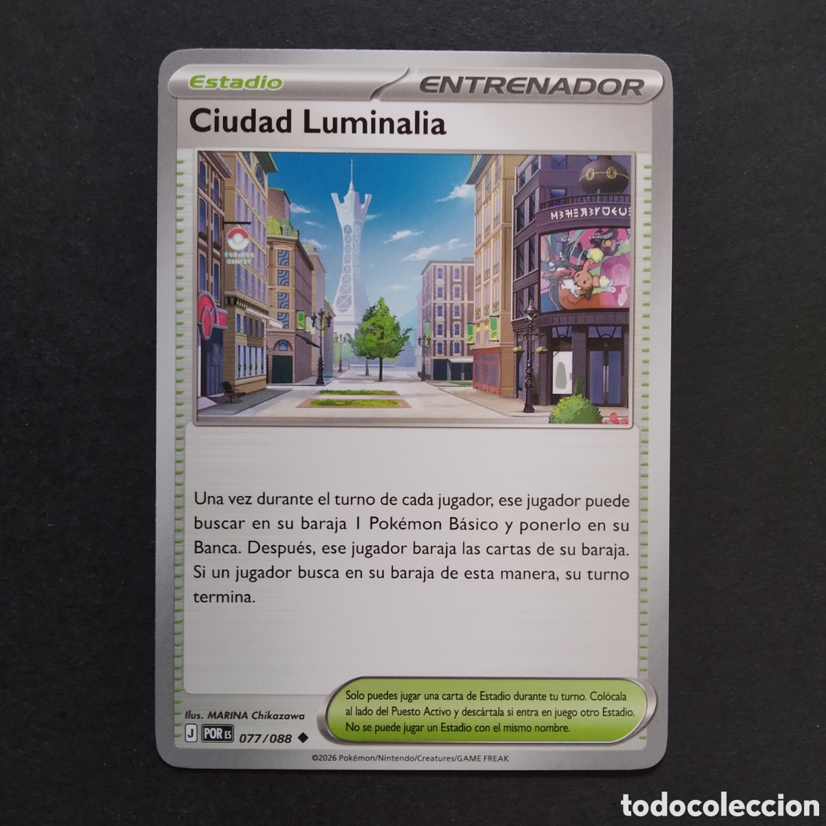 Cartes &agrave; &Eacute;changer: CARTA TCG - N&ordm; 077 - CIUDAD LUMINALIA - EQUILIBRIO PERFECTO - POK&Eacute;MON - EN ESPA&Ntilde;OL