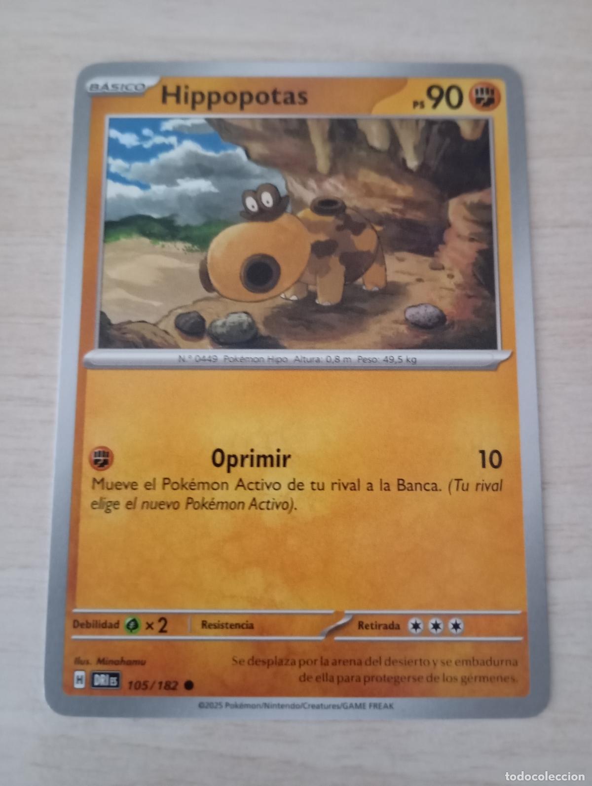 Trading cards: Carta Pok&eacute;mon Hippopotas original