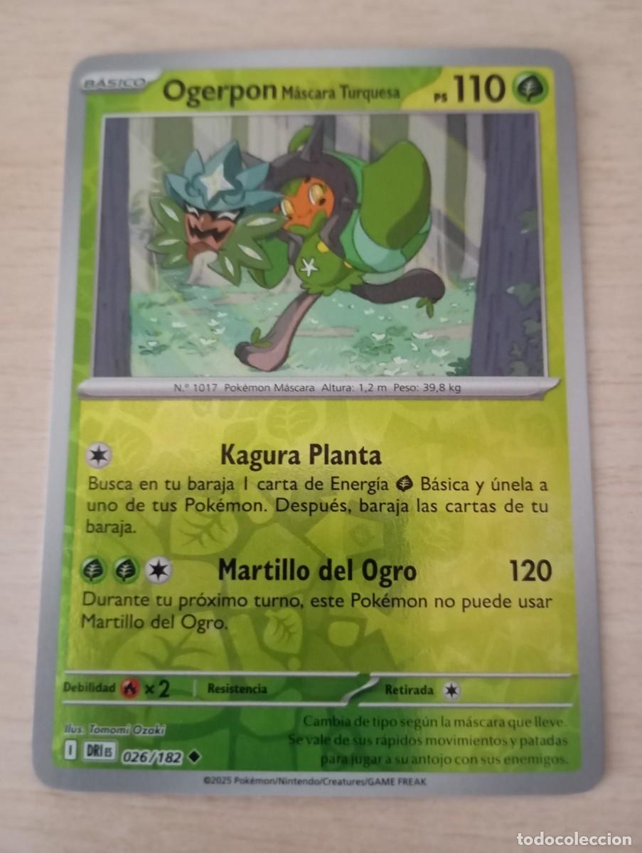 Trading cards: Carta Pok&eacute;mon Ogerpon Mascara Turquesa Reverse Holo Original