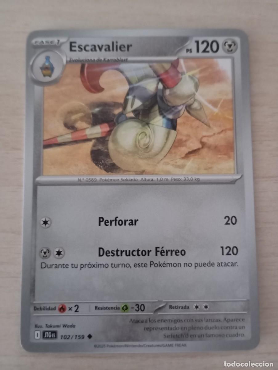 Trading cards: Carta Pok&eacute;mon Escavalier original - Foto 1