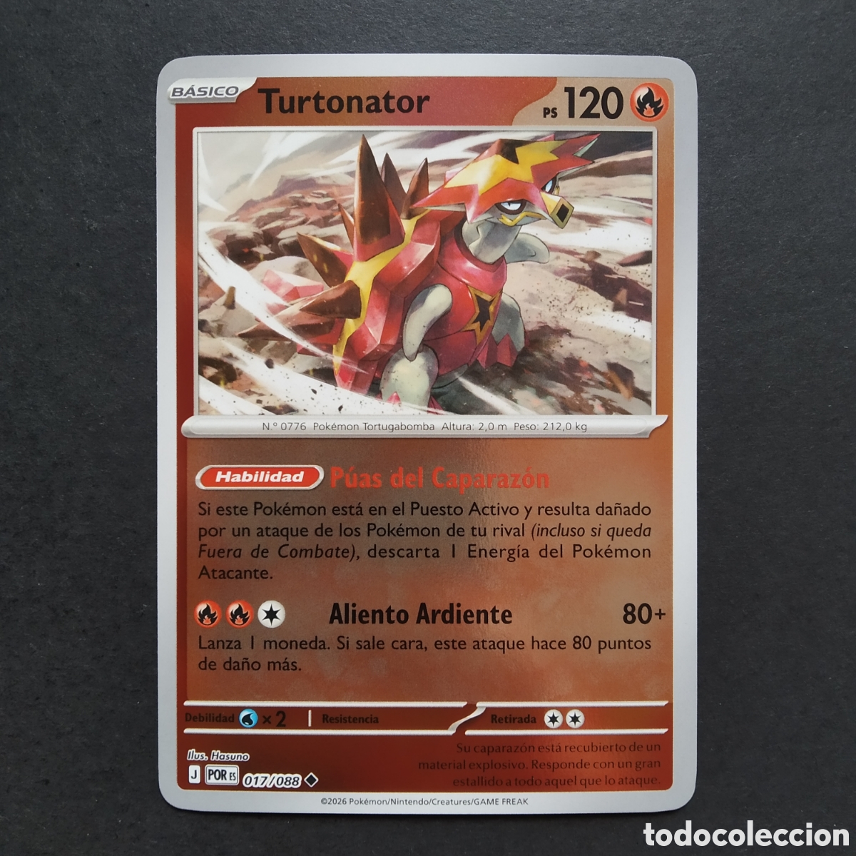 Cartas Colecion&aacute;veis: CARTA TCG - N&ordm; 017 - TURTONATOR (HOLOGRAFICA) - EQUILIBRIO PERFECTO - POK&Eacute;MON - EN ESPA&Ntilde;OL