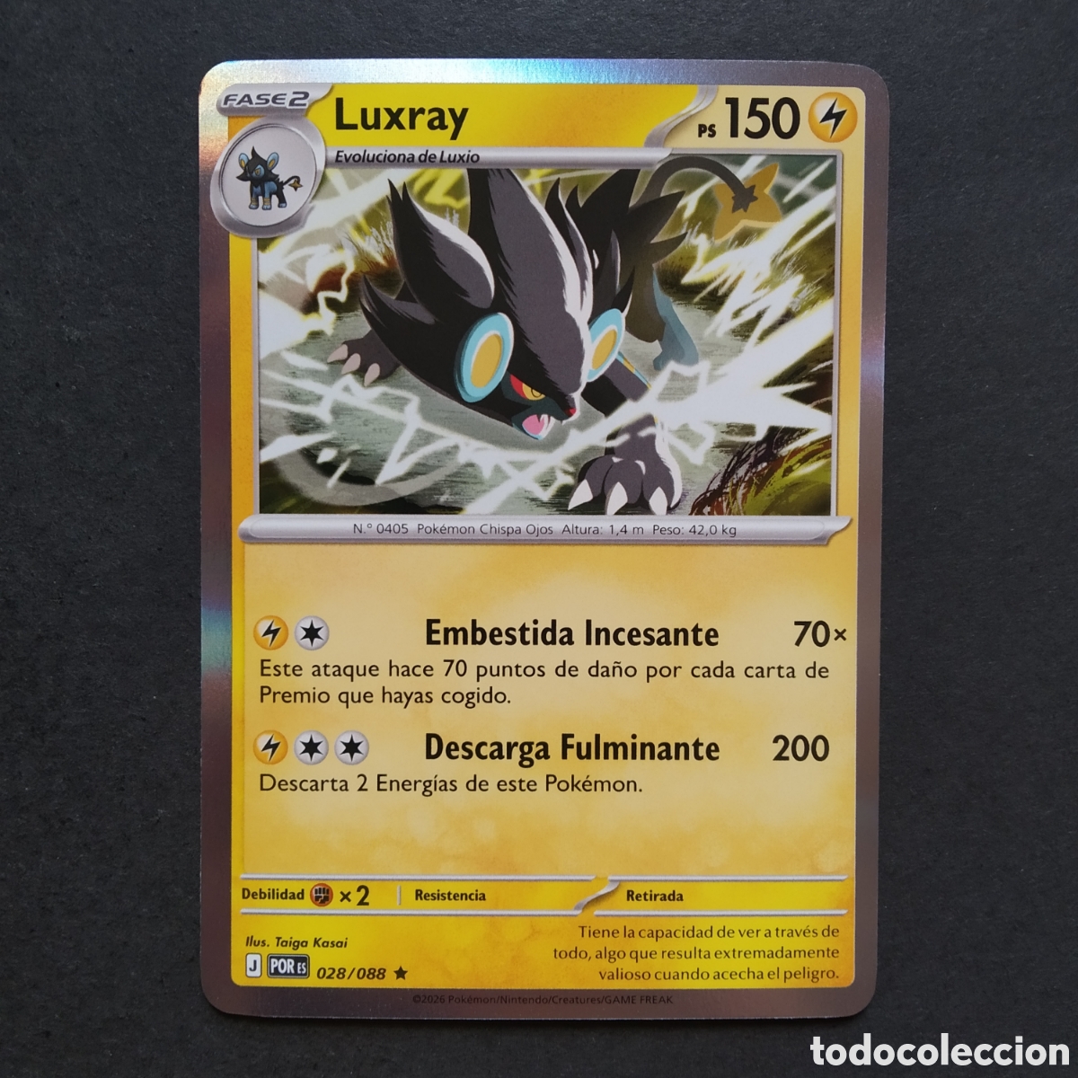 Trading cards: CARTA TCG - N&ordm; 028 - LUXRAY (REVERSE HOLO) - EQUILIBRIO PERFECTO - POK&Eacute;MON - EN ESPA&Ntilde;OL
