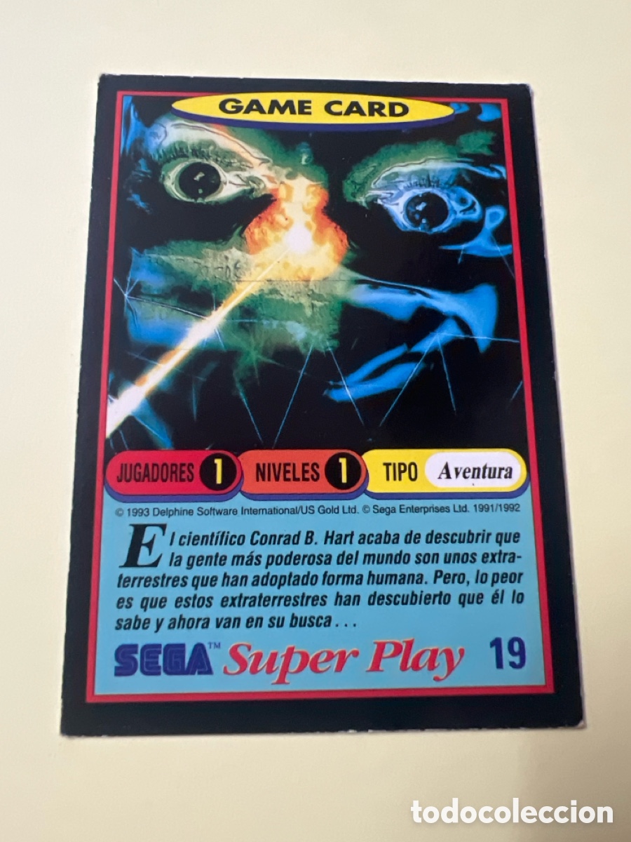 Trading cards: C5411. 1991 PANINI CROMO TRADING CARD VIDEOJUEGOS SEGA SUPER PLAY VIDEO GAMES 19 FLASHBACK