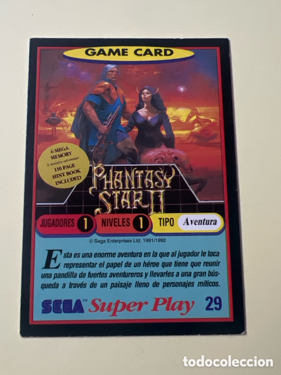 Sammelkarten: C5428. CROMO CARD COLECCION VIDEOJUEGOS SEGA SUPER PLAY -- PANINI -- N&ordm; 29