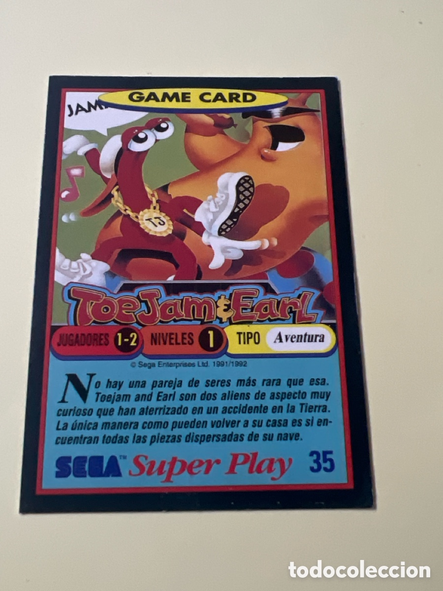 Trading Cards: C5445. CROMO CARD COLECCION VIDEOJUEGOS SEGA SUPER PLAY -- PANINI -- N&ordm; 35