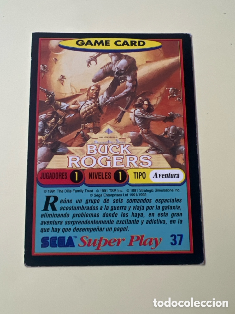 Trading Cards: C5455. CROMO CARD NINTENDO SEGA 37 BUCK ROGERS SUPER PLAY 1990