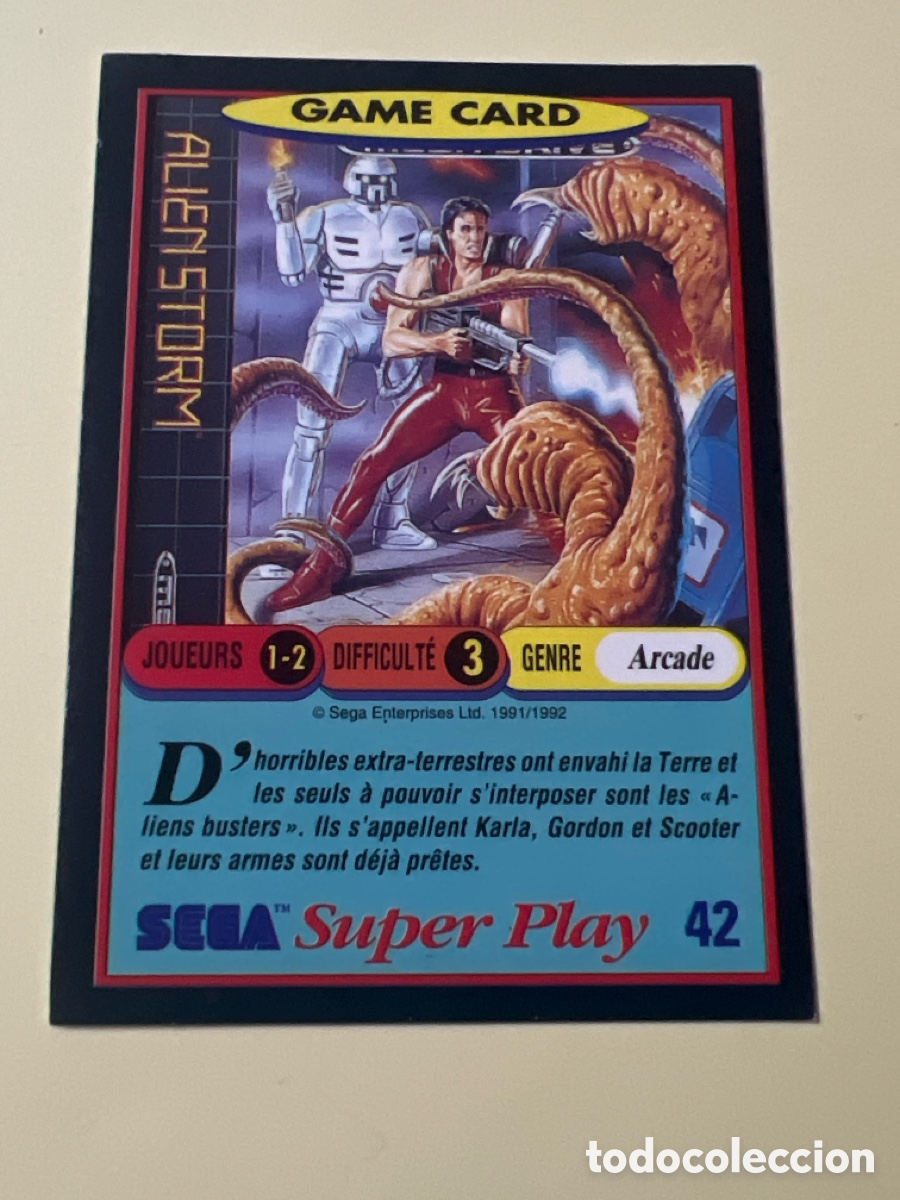 Cartes &agrave; &Eacute;changer: C5474. CROMO CARD NINTENDO SEGA 42 ALIEN STORM SUPER PLAY 1990