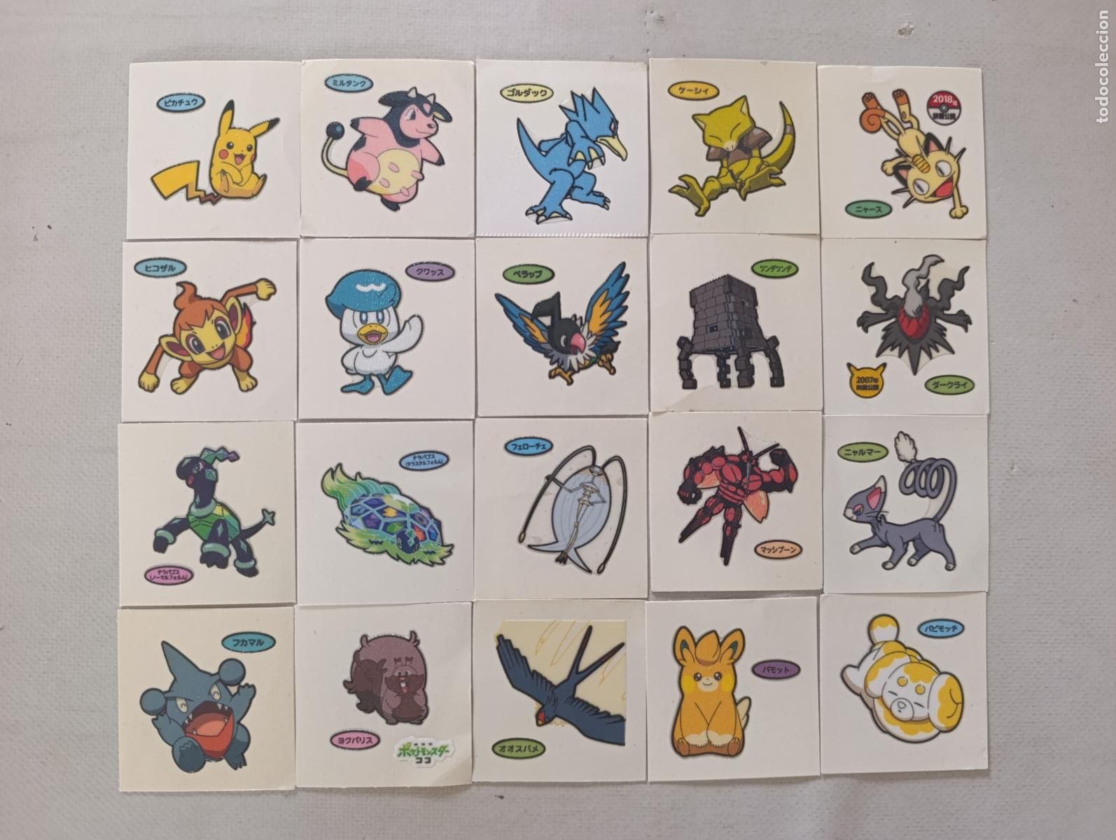 Trading cards: LOTE 20 POKEMON DAIICHI PAN - DECO CHARA BREAD STICKERS / SEAL - ORIGINAL JAPON (D7Aw)