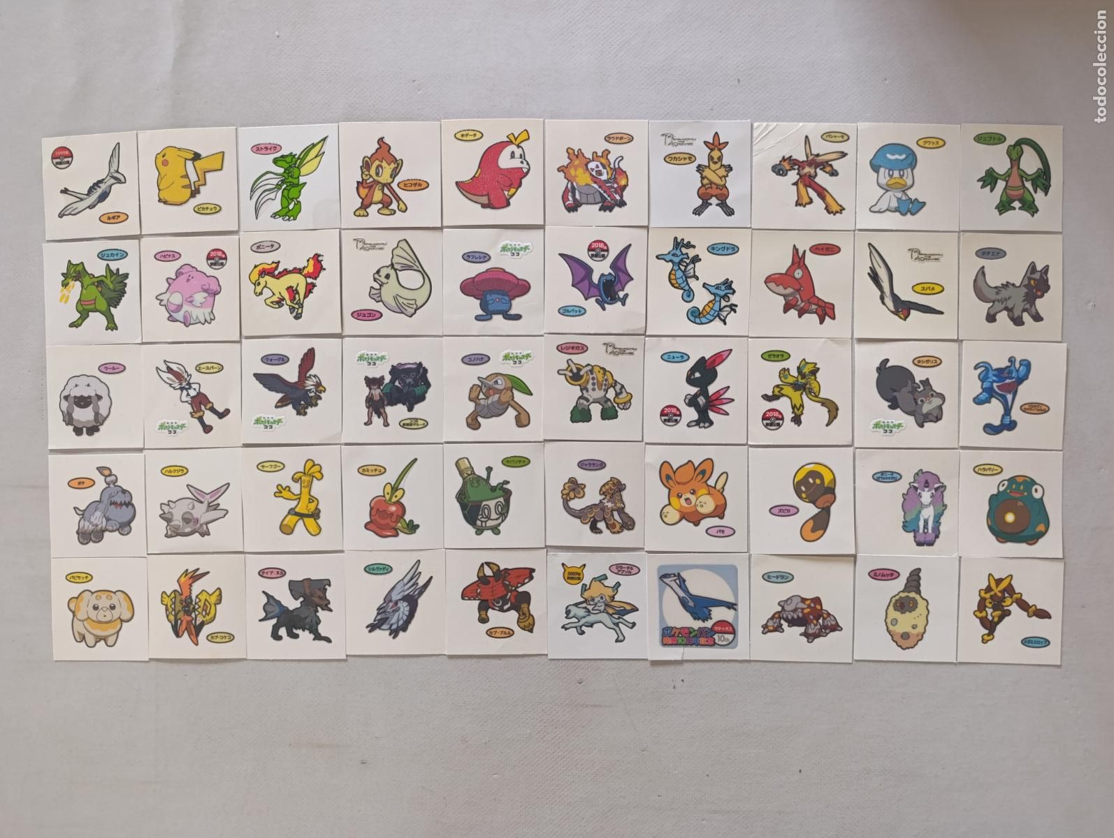 Trading cards: LOTE 50 POKEMON DAIICHI PAN - DECO CHARA BREAD STICKERS / SEAL - ORIGINAL JAPON (D7Bw)