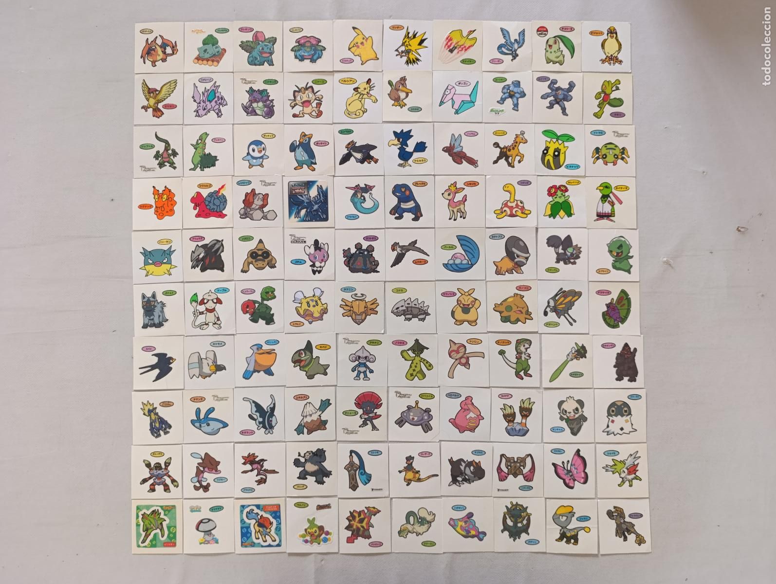 Trading cards: LOTE 100 POKEMON DAIICHI PAN - DECO CHARA BREAD STICKERS / SEAL - ORIGINAL JAPON (D7Cw)