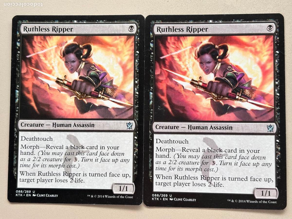 Trading cards: MAGIC THE GATHERING - RUTHLESS RIPPER x 2 ( KHANS OF TARKIR )