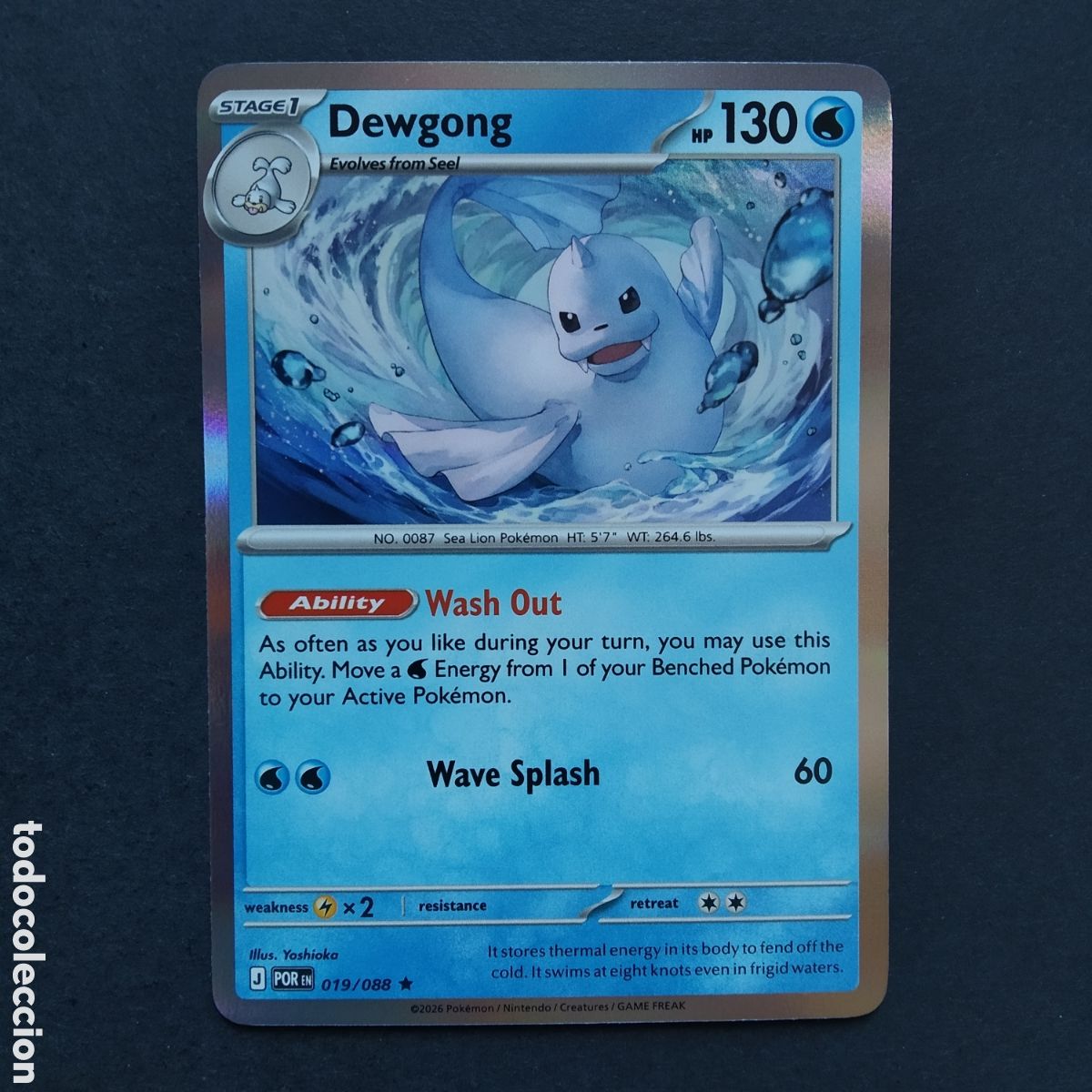 Trading cards: CARTA TCG - N&ordm; 019 - DEWGONG (REVERSE HOLO) - PERFECT ORDER - POK&Eacute;MON - EN INGL&Eacute;S