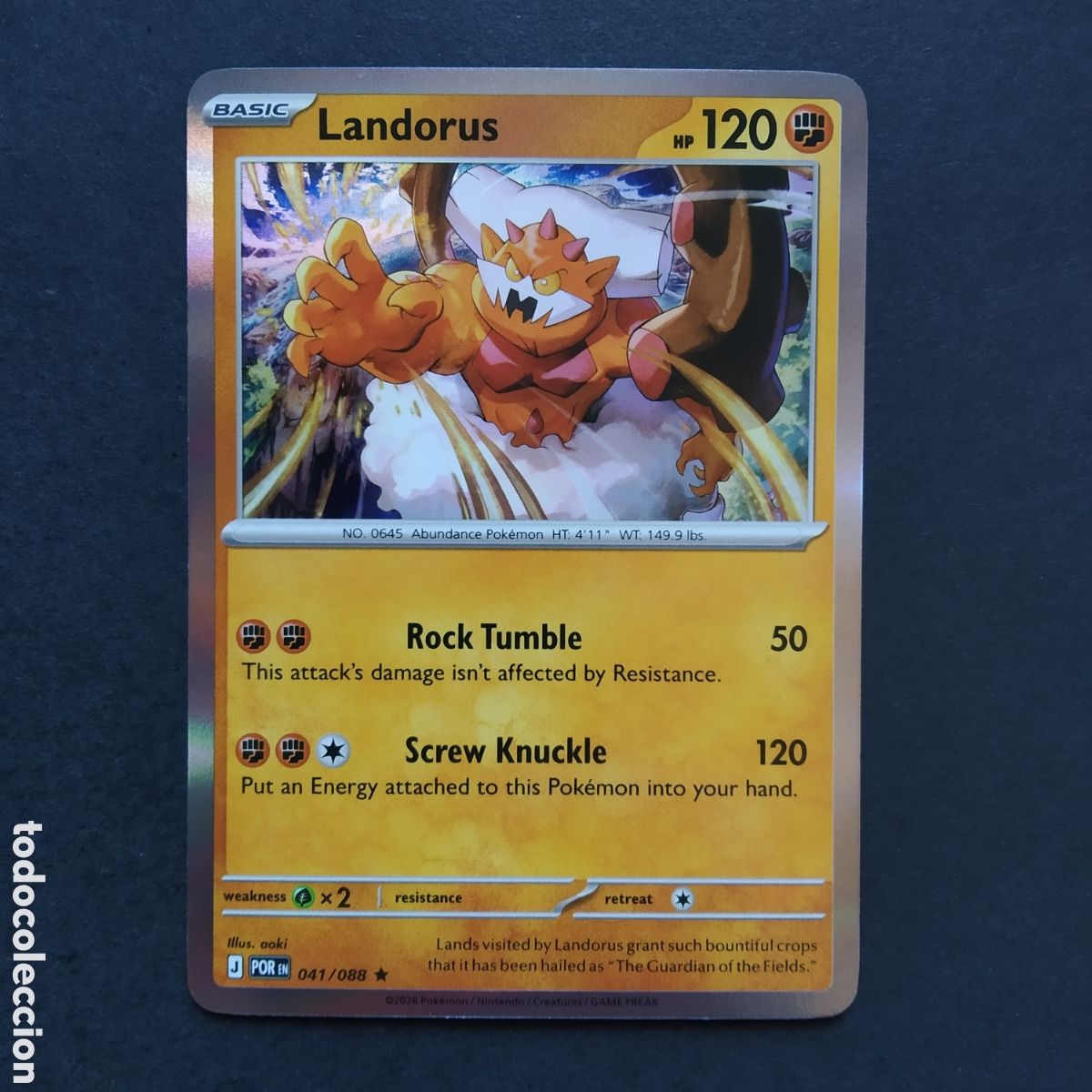 Trading cards: CARTA TCG - N&ordm; 041 - LANDORUS (REVERSE HOLO) - PERFECT ORDER - POK&Eacute;MON - EN INGL&Eacute;S