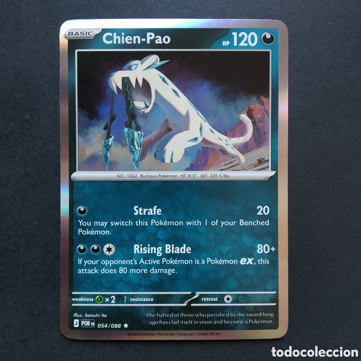 Trading cards: CARTA TCG - N&ordm; 054 - CHIEN-PAO (REVERSE HOLO) - PERFECT ORDER - POK&Eacute;MON - EN INGL&Eacute;S