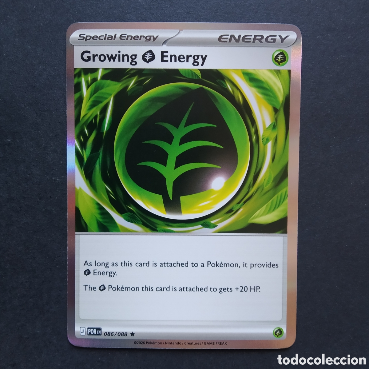 Trading cards: CARTA TCG - N&ordm; 086 - GROWING ENERGY (REVERSE HOLO) - PERFECT ORDER - POK&Eacute;MON - EN INGL&Eacute;S