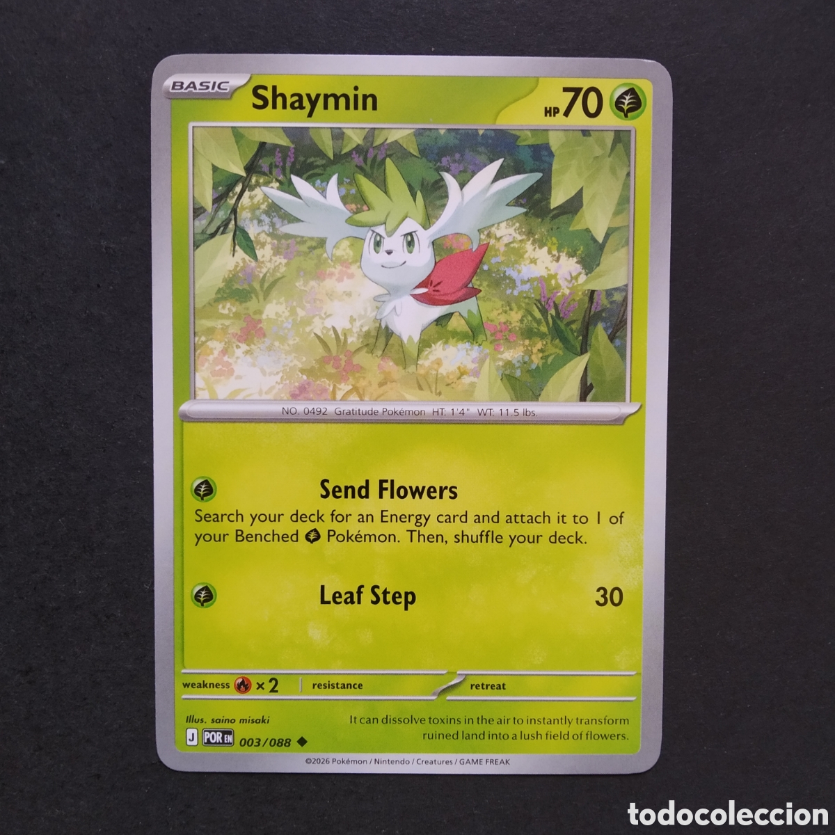 Trading cards: CARTA TCG - N&ordm; 003 - SHAYMIN - PERFECT ORDER - POK&Eacute;MON - EN INGL&Eacute;S