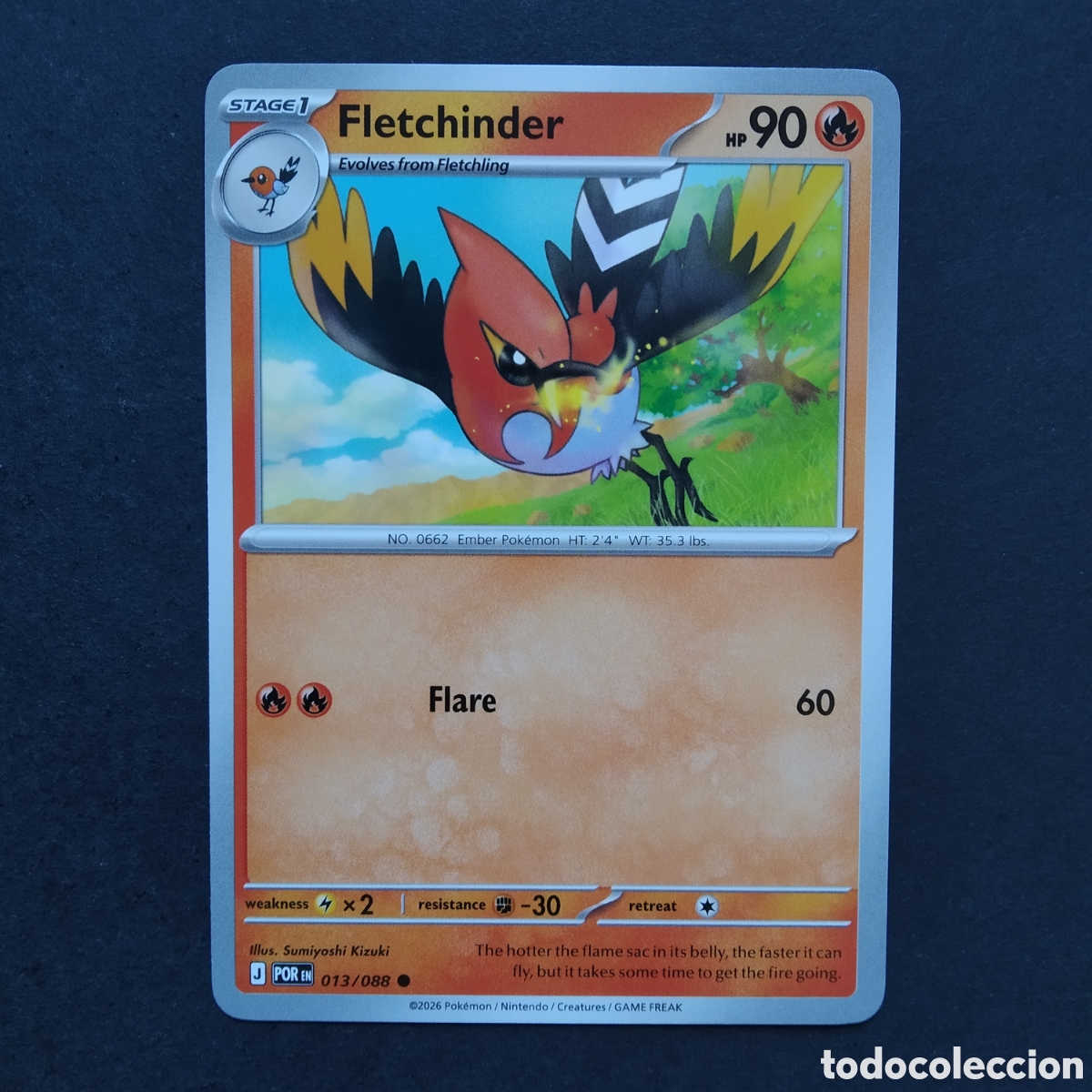 Trading cards: CARTA TCG - N&ordm; 013 - FLETCHINDER - PERFECT ORDER - POK&Eacute;MON - EN INGL&Eacute;S