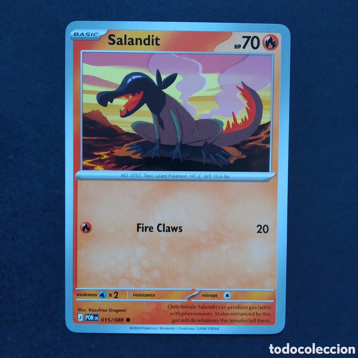 Trading cards: CARTA TCG - N&ordm; 015 - SALANDIT - PERFECT ORDER - POK&Eacute;MON - EN INGL&Eacute;S